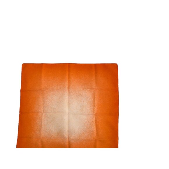 Vintage Scarf Creamscicle Sherbert Orange Starburst White  Mod Square 19.5" - Picture 4 of 10